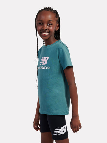 Dsiney Kidz - New Balance Teal Stacked Logo T-Shirt image 2