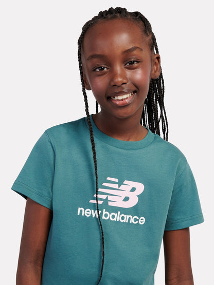 Dsiney Kidz - New Balance Teal Stacked Logo T-Shirt image 4