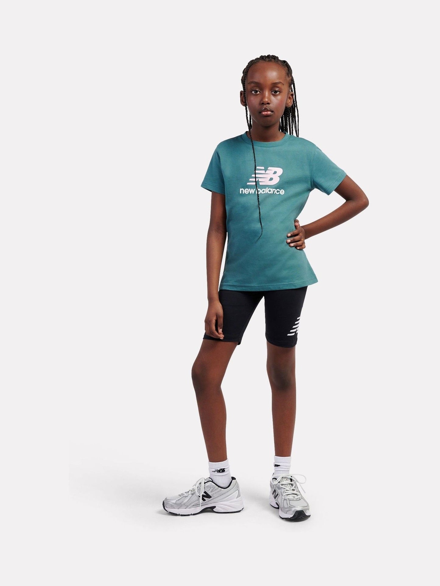 Dsiney Kidz - New Balance Teal Stacked Logo T-Shirt image 5