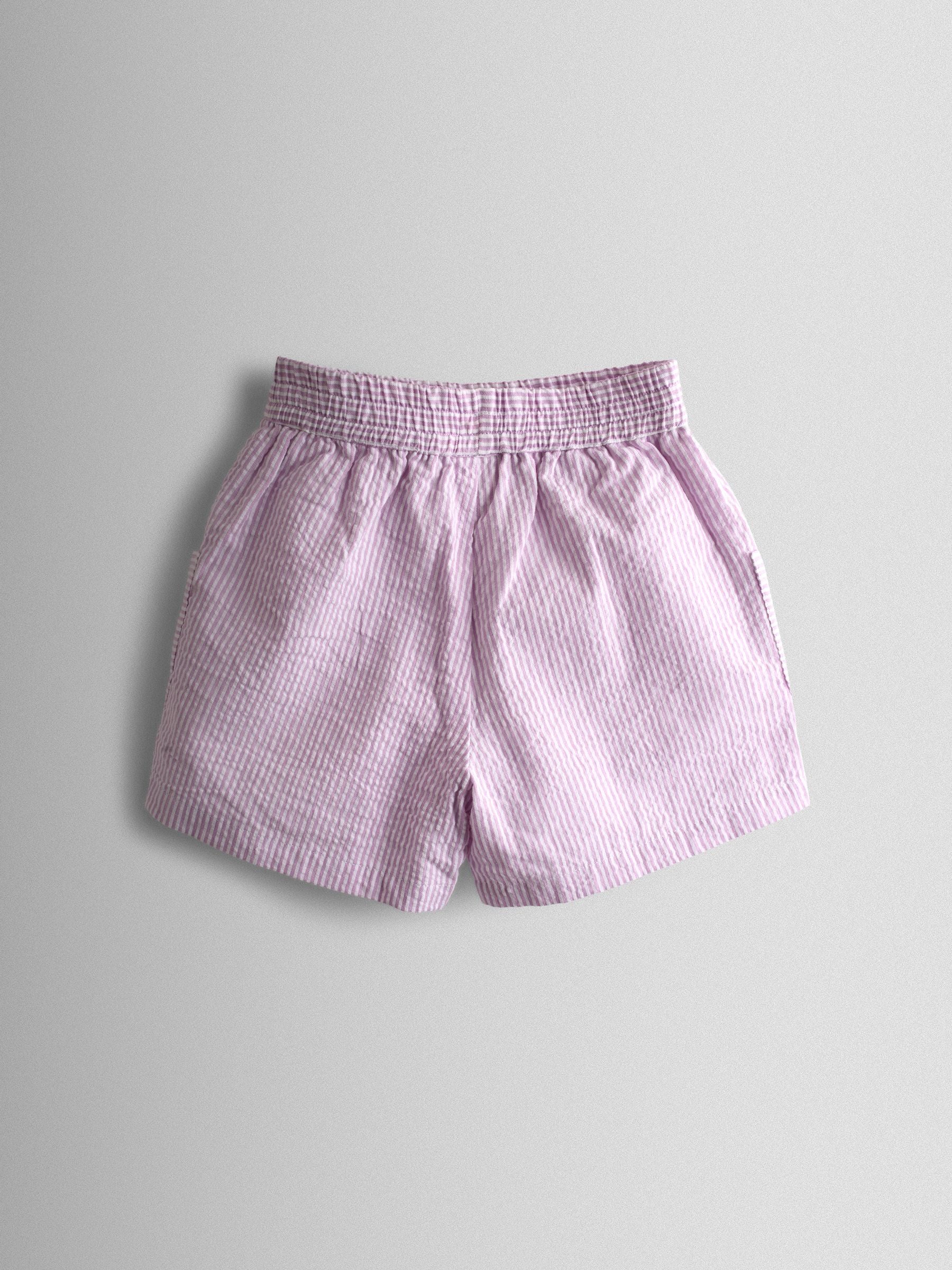 JoJo Maman Bébé Lilac Purple Butterfly Cross Back Embroidered Top & Short Set image 5