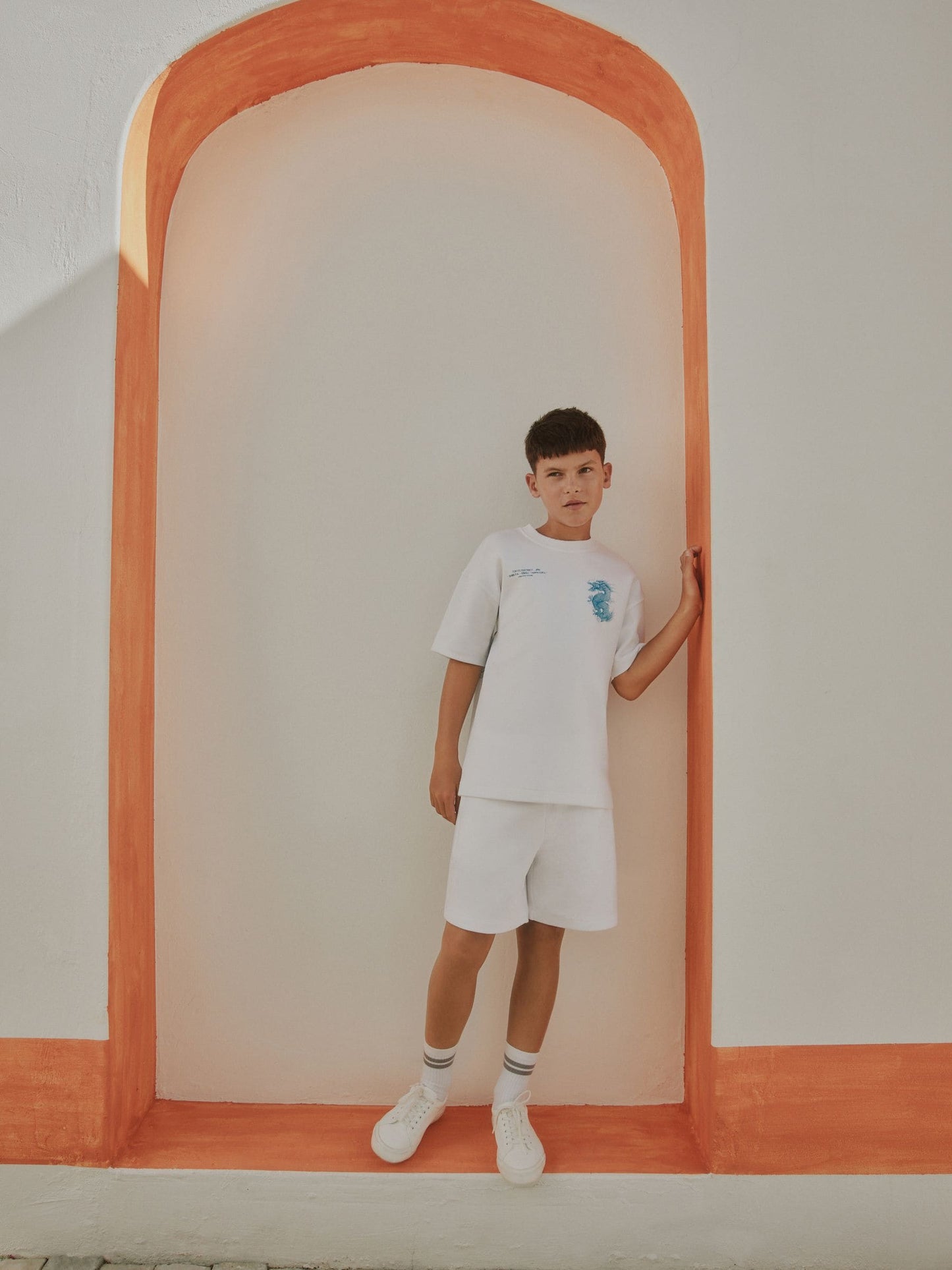 Dsiney Kidz - White Heavyweight Short Sleeve T-Shirt and Shorts Set (3-16yrs) image 3