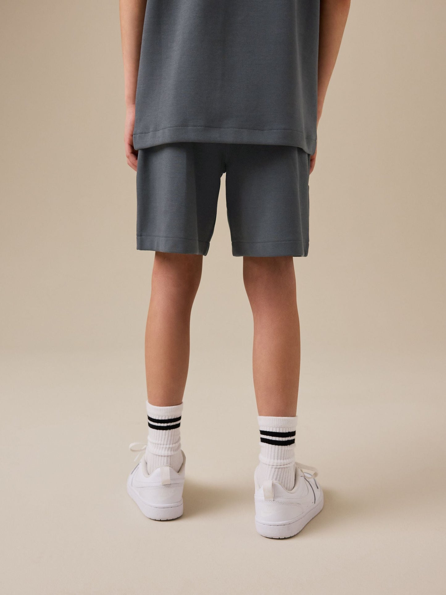 Charcoal Grey Heavyweight Short Sleeve T-Shirt and Shorts Set (3-16yrs) image 6