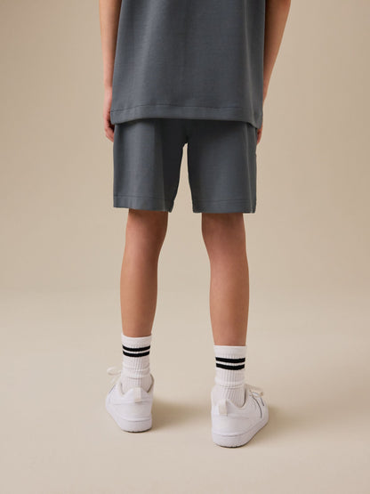 Charcoal Grey Heavyweight Short Sleeve T-Shirt and Shorts Set (3-16yrs) image 6