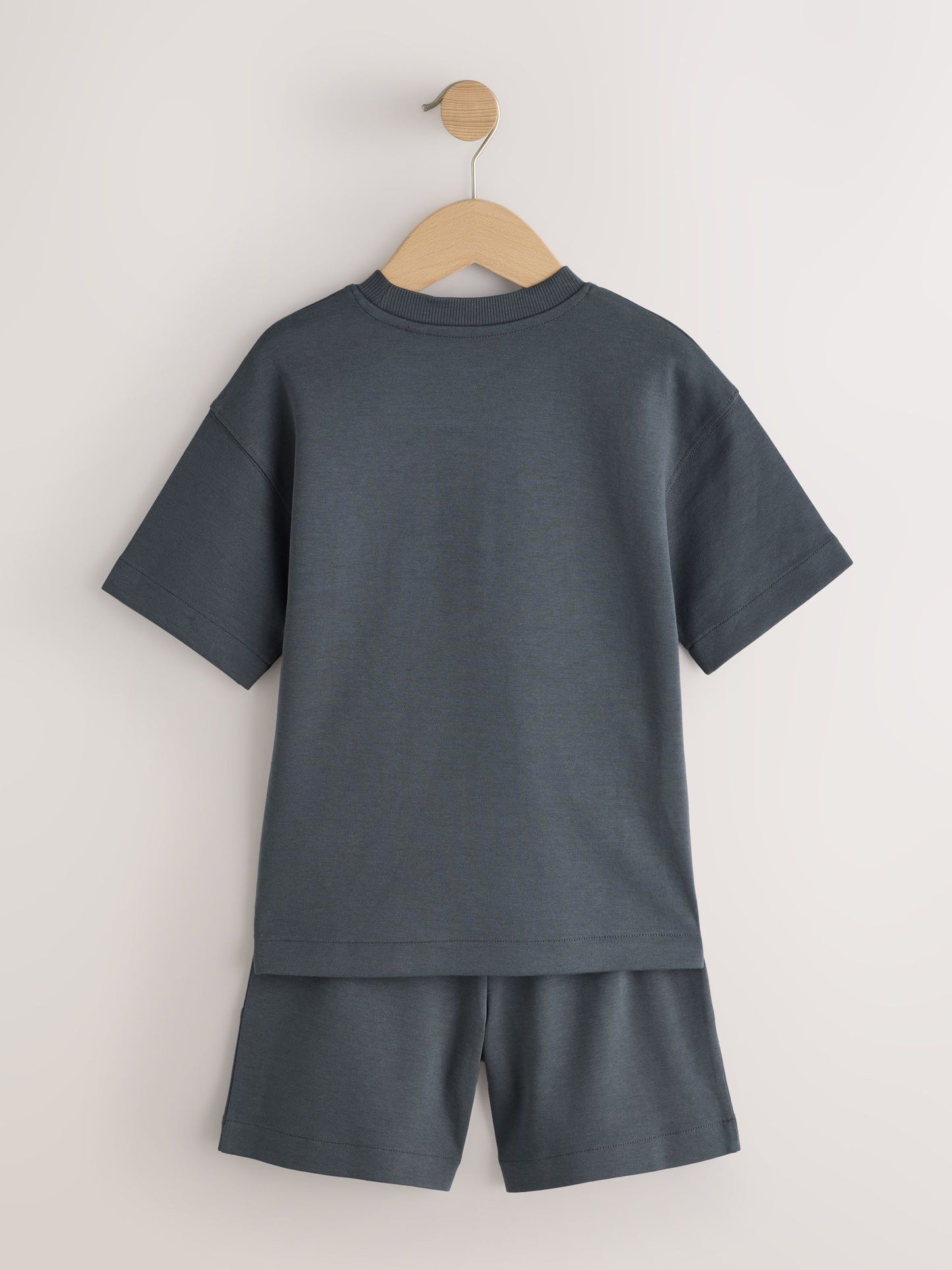 Charcoal Grey Heavyweight Short Sleeve T-Shirt and Shorts Set (3-16yrs) image 10