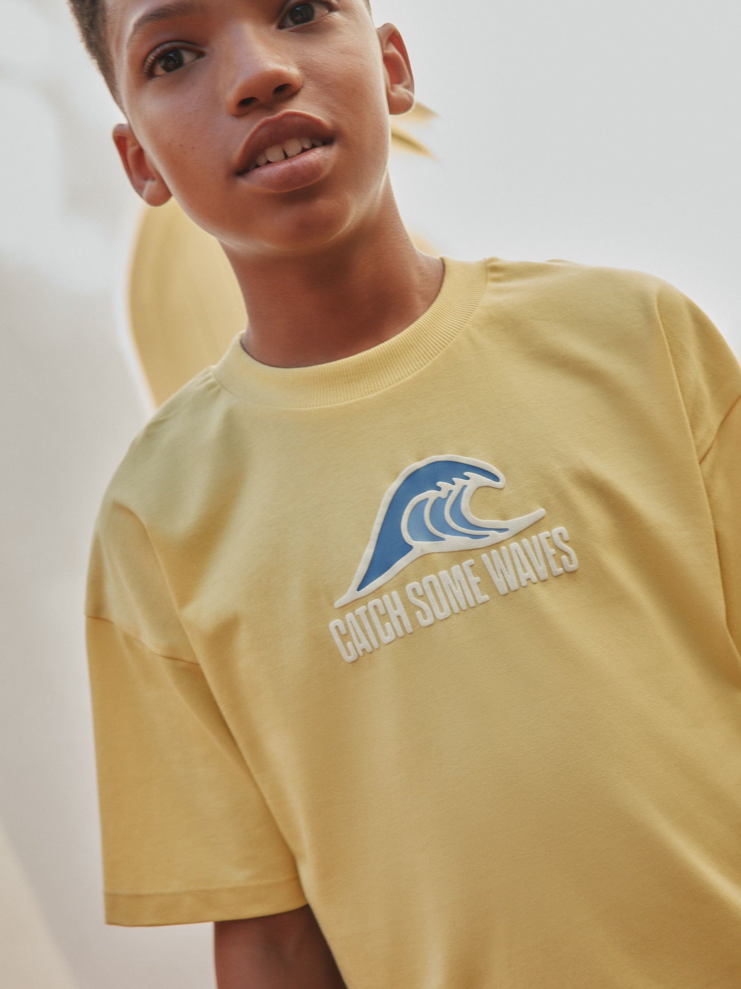 Dsiney Kidz - Yellow Waves Short Sleeve Graphic T-Shirt (3-16yrs) image 5
