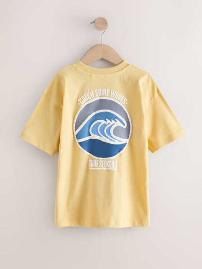 Dsiney Kidz - Yellow Waves Short Sleeve Graphic T-Shirt (3-16yrs) image 7