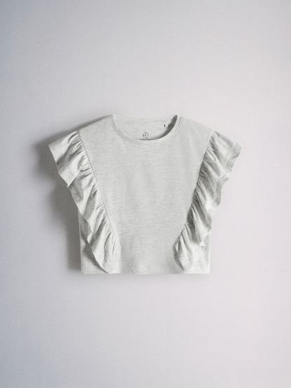Dsiney Kidz - The Set 4 Pack Ruffle Jersey T-Shirts Pink/White/Brown/Grey Marl image 2