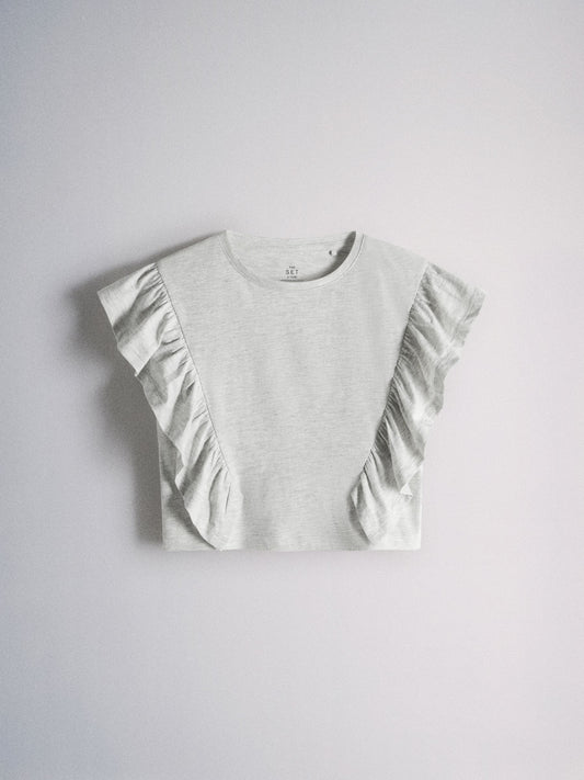 Dsiney Kidz - The Set 4 Pack Ruffle Jersey T-Shirts Pink/White/Brown/Grey Marl image 2