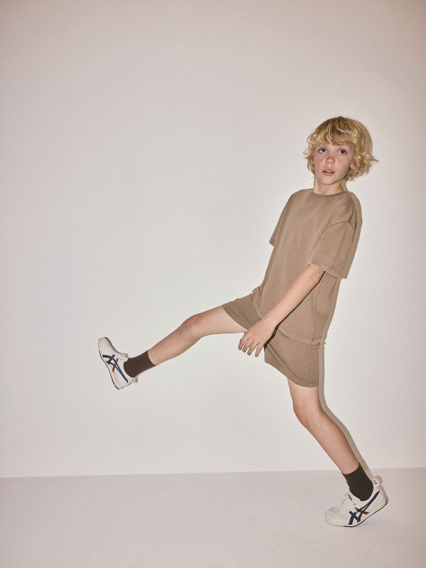 Dsiney Kidz - The Set 2 Pack Jersey Cotton Washed Oversized T-Shirt and Shorts Set Pink/Brown image 3