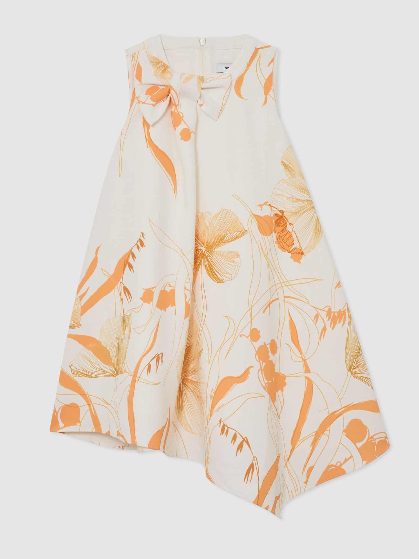 Reiss Multi Stella 9-13 yrs Floral-Print Drape Shift Dress image 3