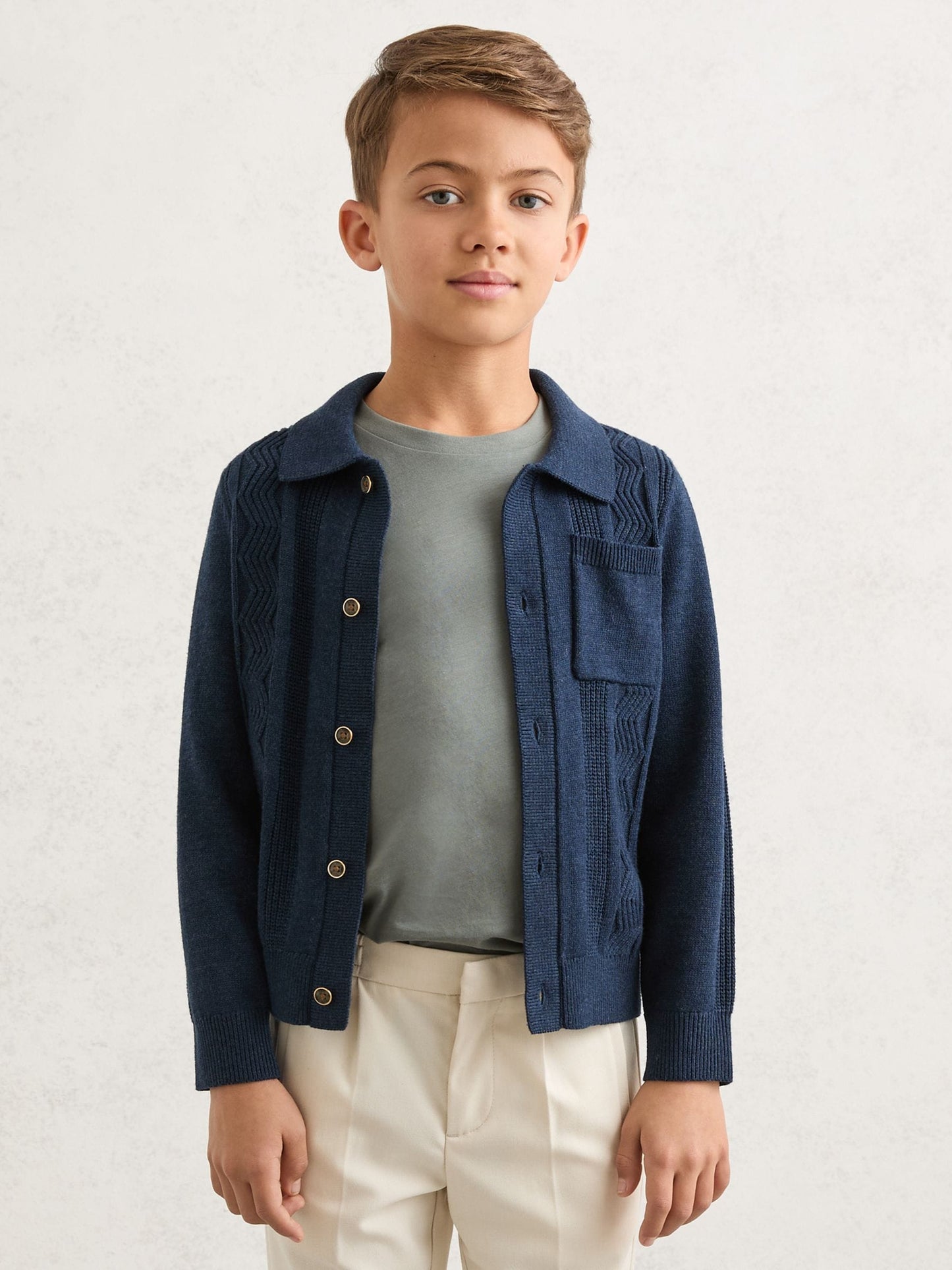 Reiss Dark Sage Bless 9-13 yrs Cotton Crew-Neck T-Shirt image 4