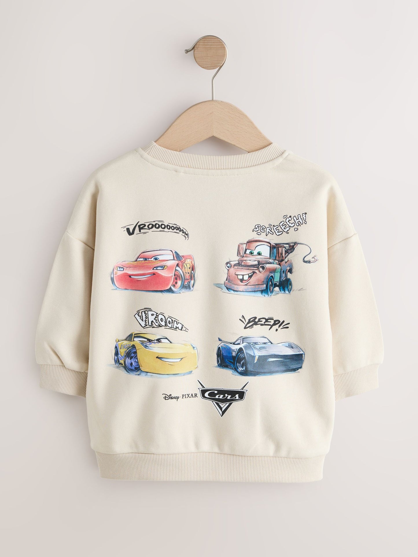 Dsiney Kidz - Ecru Cars Printed Sweatshirt (3mths-8yrs) image 2