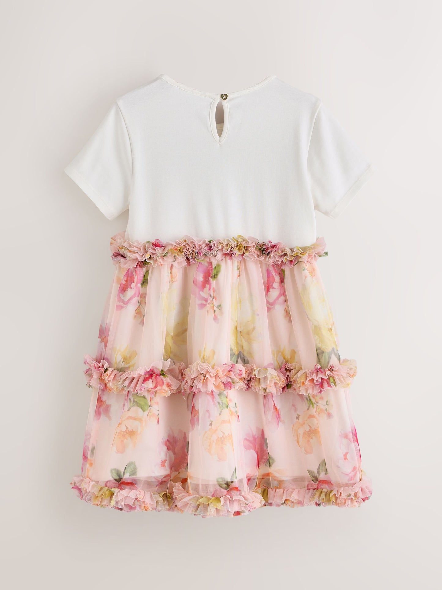 Baker by Ted Baker Floral Ruffle Mesh Mockable Blue Dress image 9
