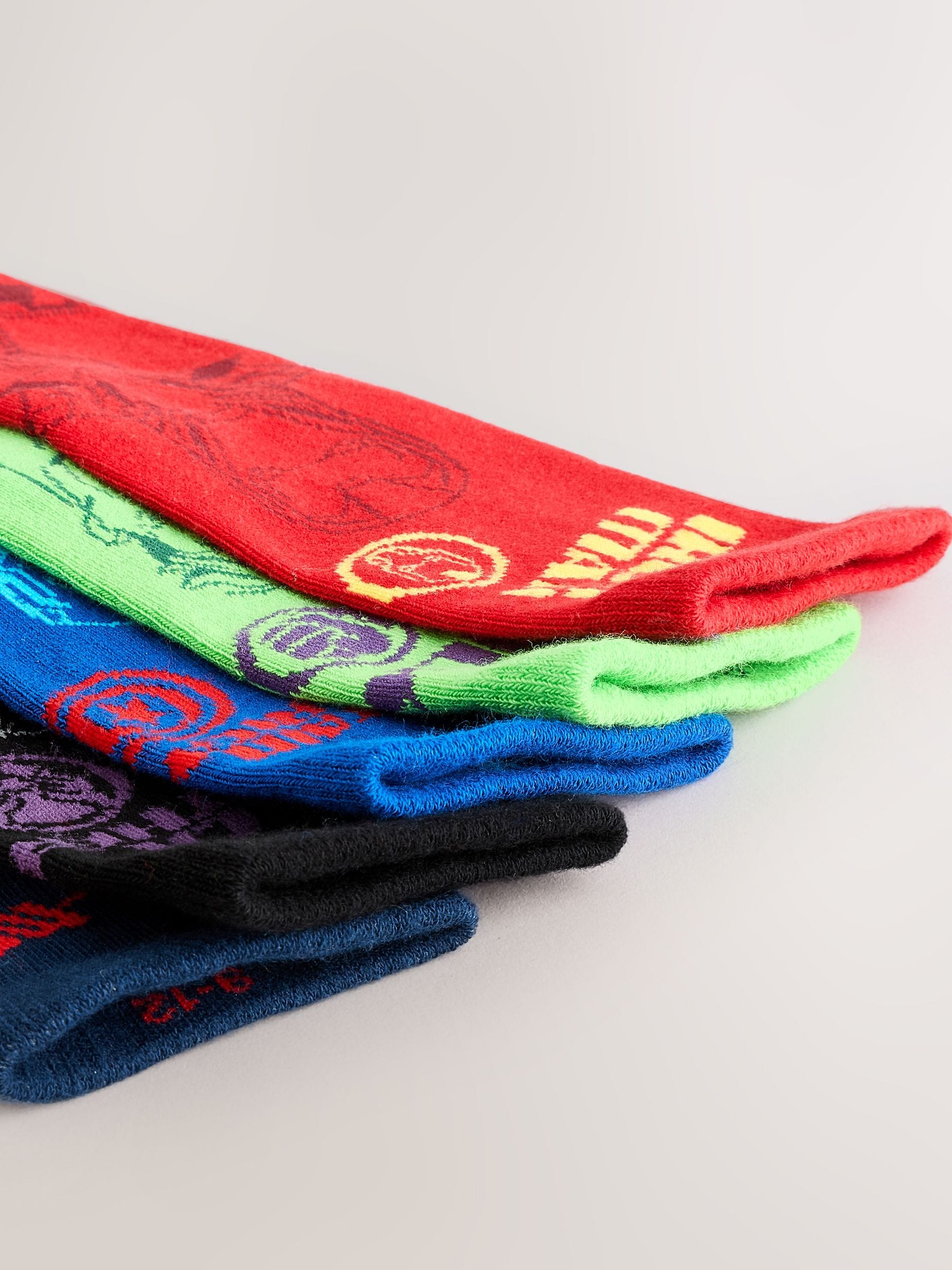 Dsiney Kidz - Marvel Character Cotton Rich Socks 5 Pack image 3