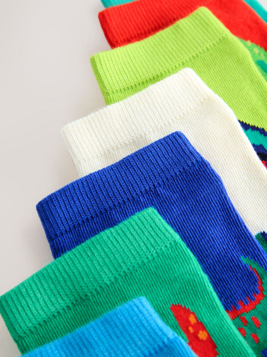 Bright Animals Cotton Rich Trainer Socks 7 Pack image 3