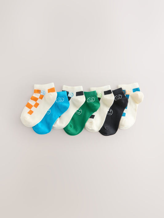 Monochrome Cotton Rich Trainer Socks 7 Pack image 1