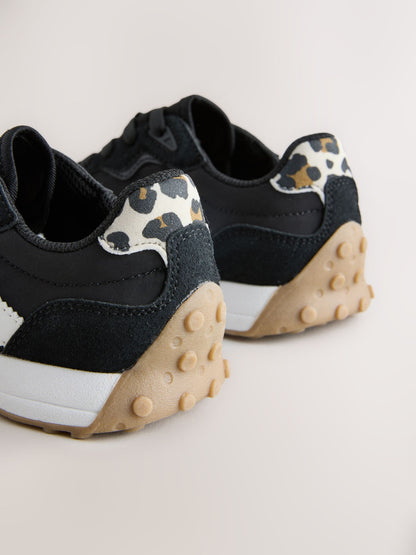 Black/White Lace-Up Lifestyle Trainers image 5