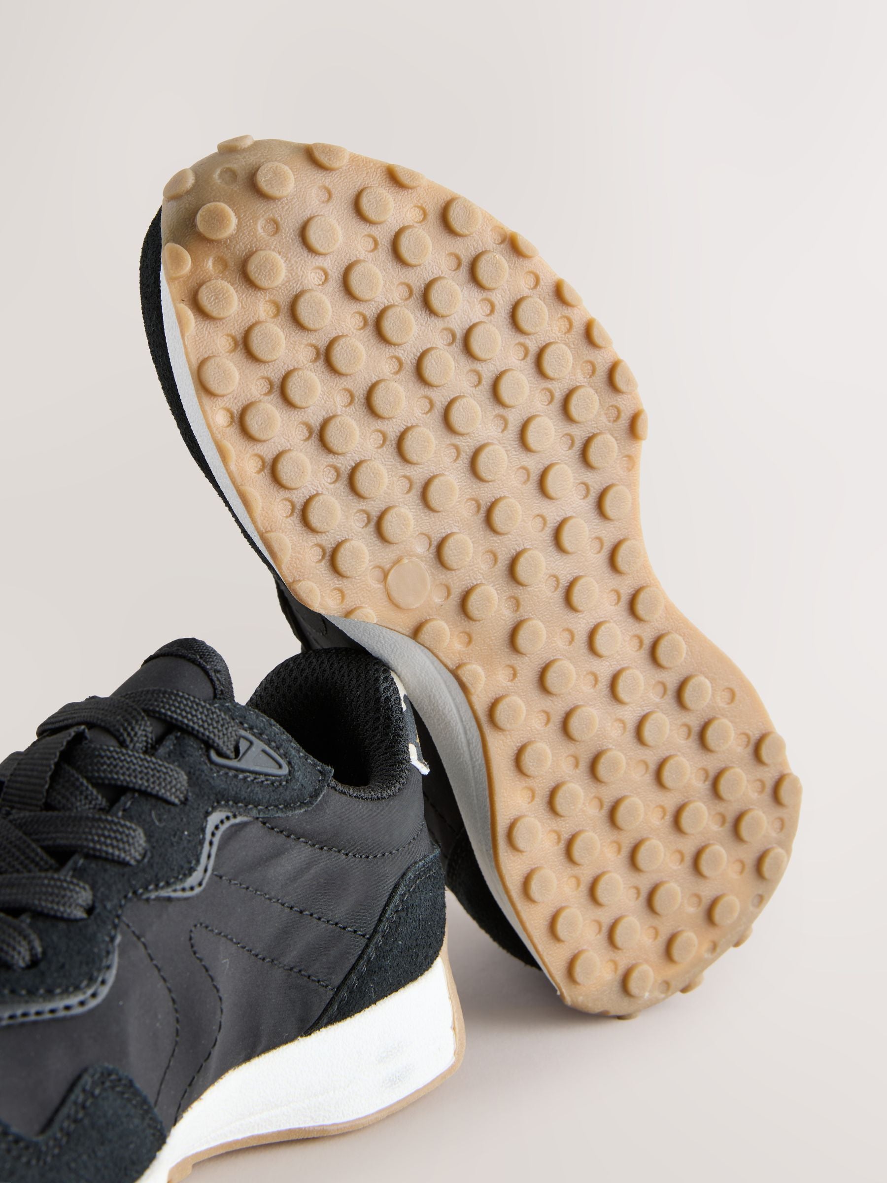 Black/White Lace-Up Lifestyle Trainers image 6