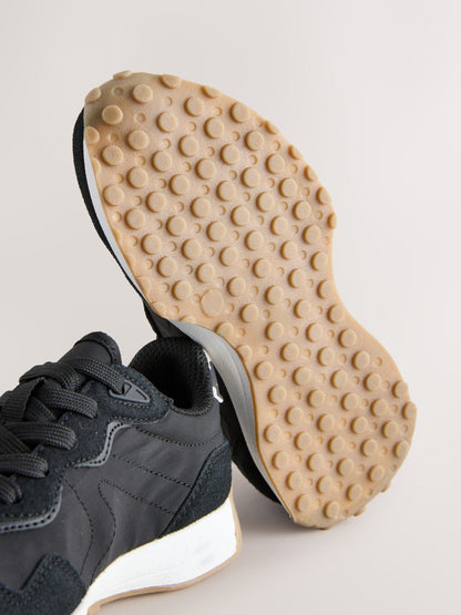Black/White Lace-Up Lifestyle Trainers image 6