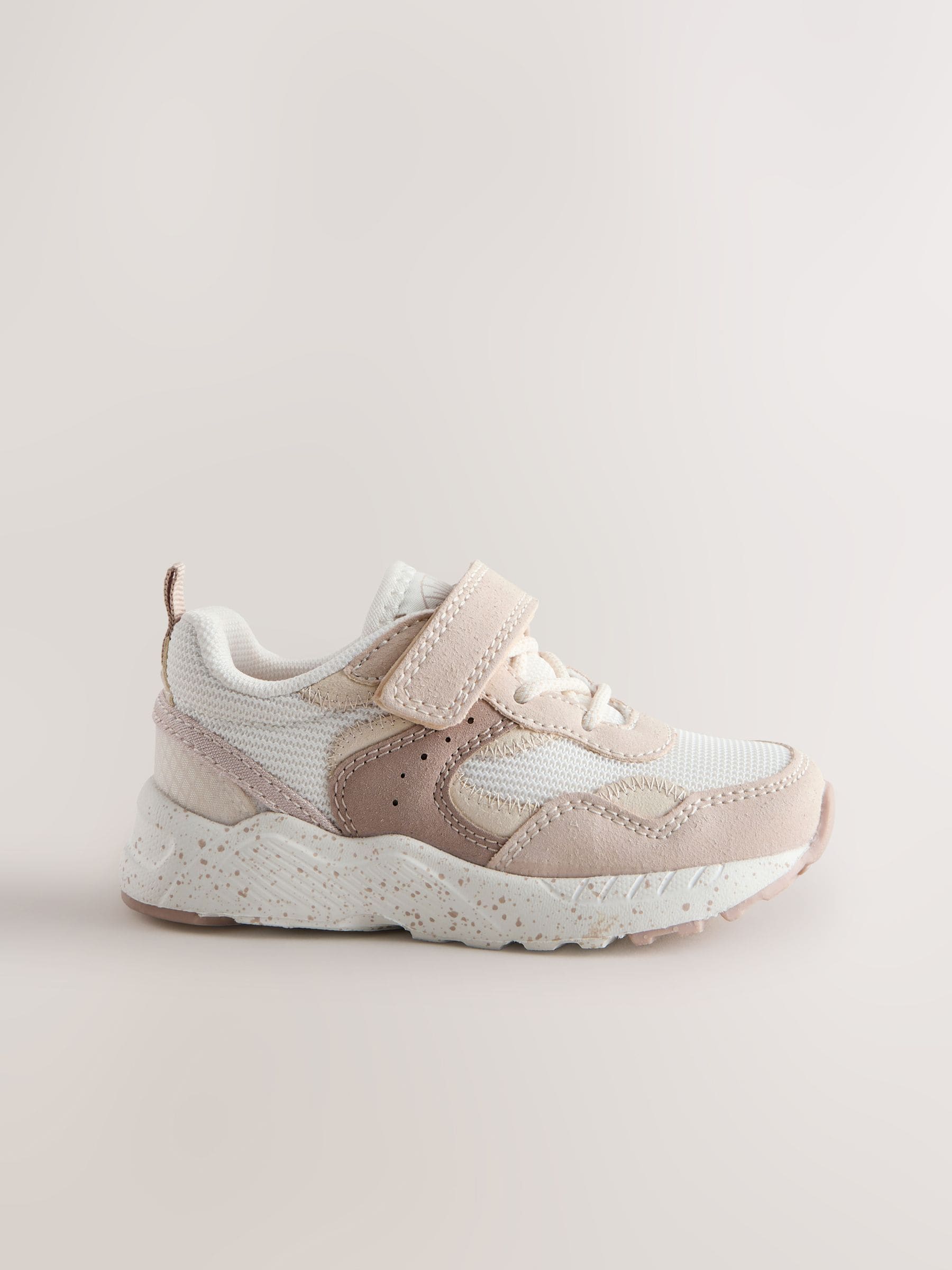 Neutral Standard Fit (F) Elastic Lace Touch Fasten Trainers image 3