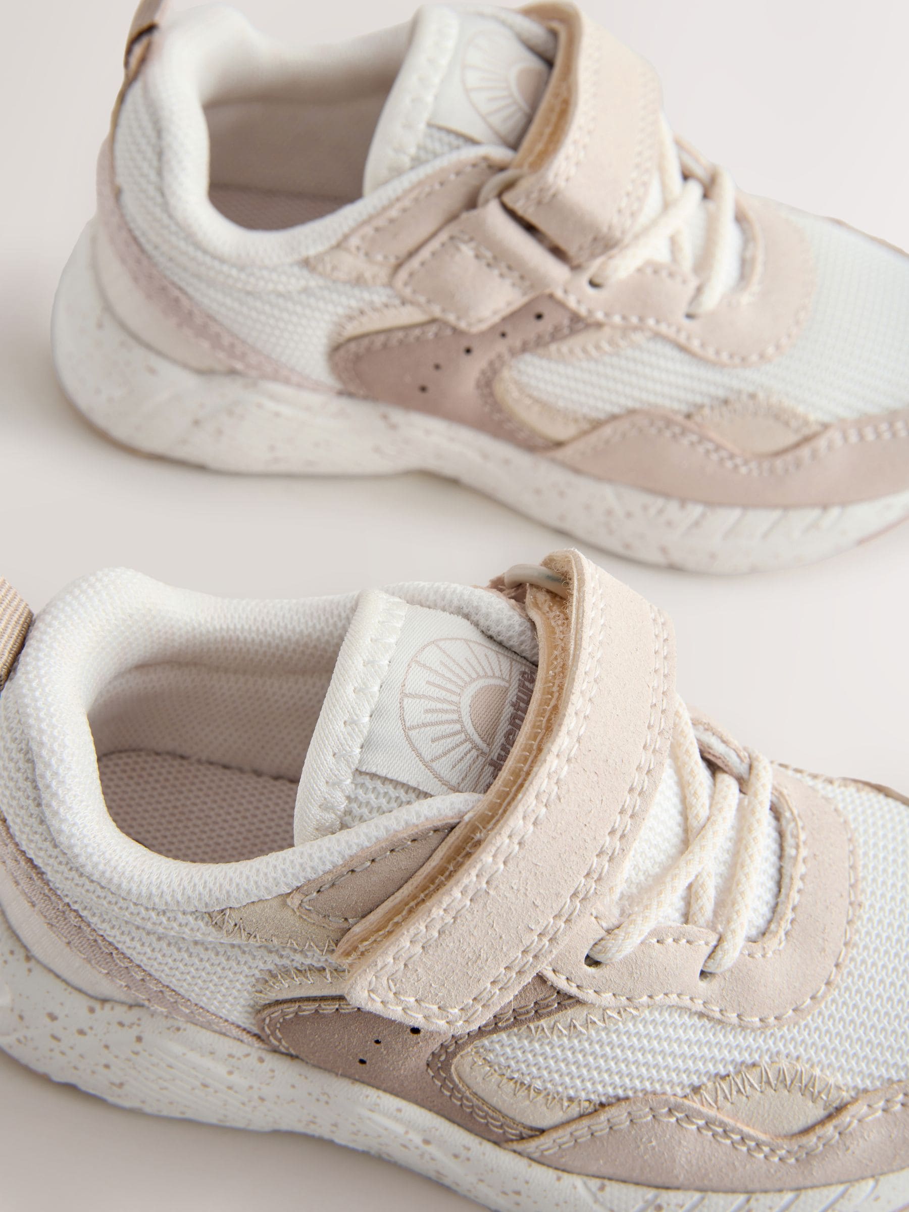 Neutral Standard Fit (F) Elastic Lace Touch Fasten Trainers image 4
