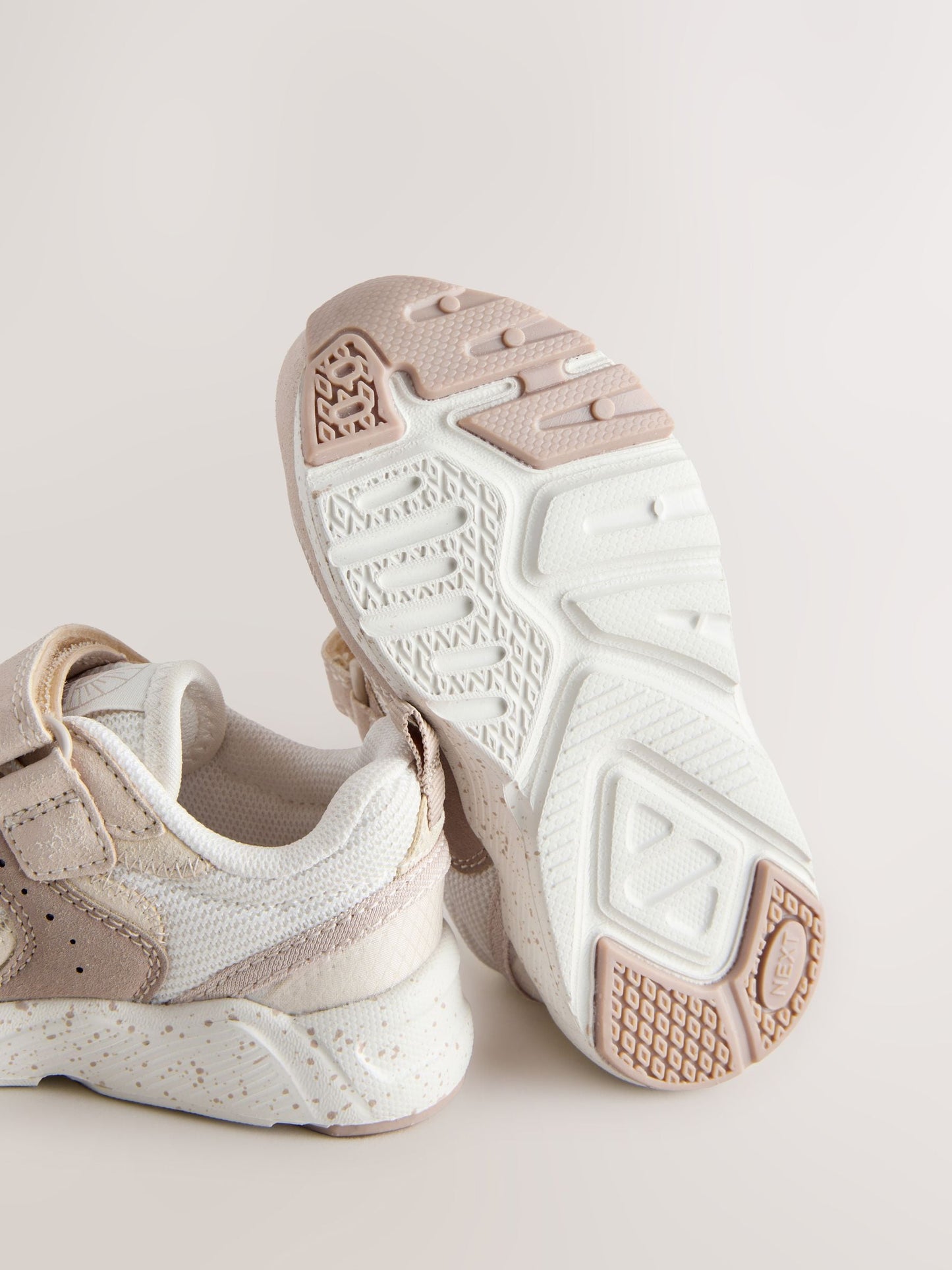 Neutral Standard Fit (F) Elastic Lace Touch Fasten Trainers image 6