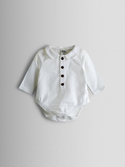JoJo Maman Bébé Natural 4-Piece Body & Trouser Set With Bow Tie & Braces image 4