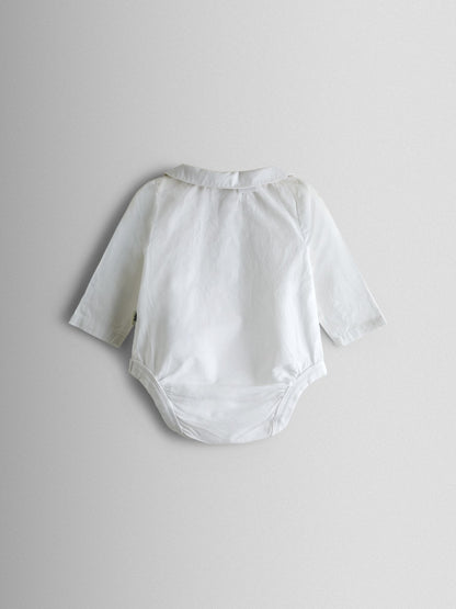 JoJo Maman Bébé Natural 4-Piece Body & Trouser Set With Bow Tie & Braces image 5