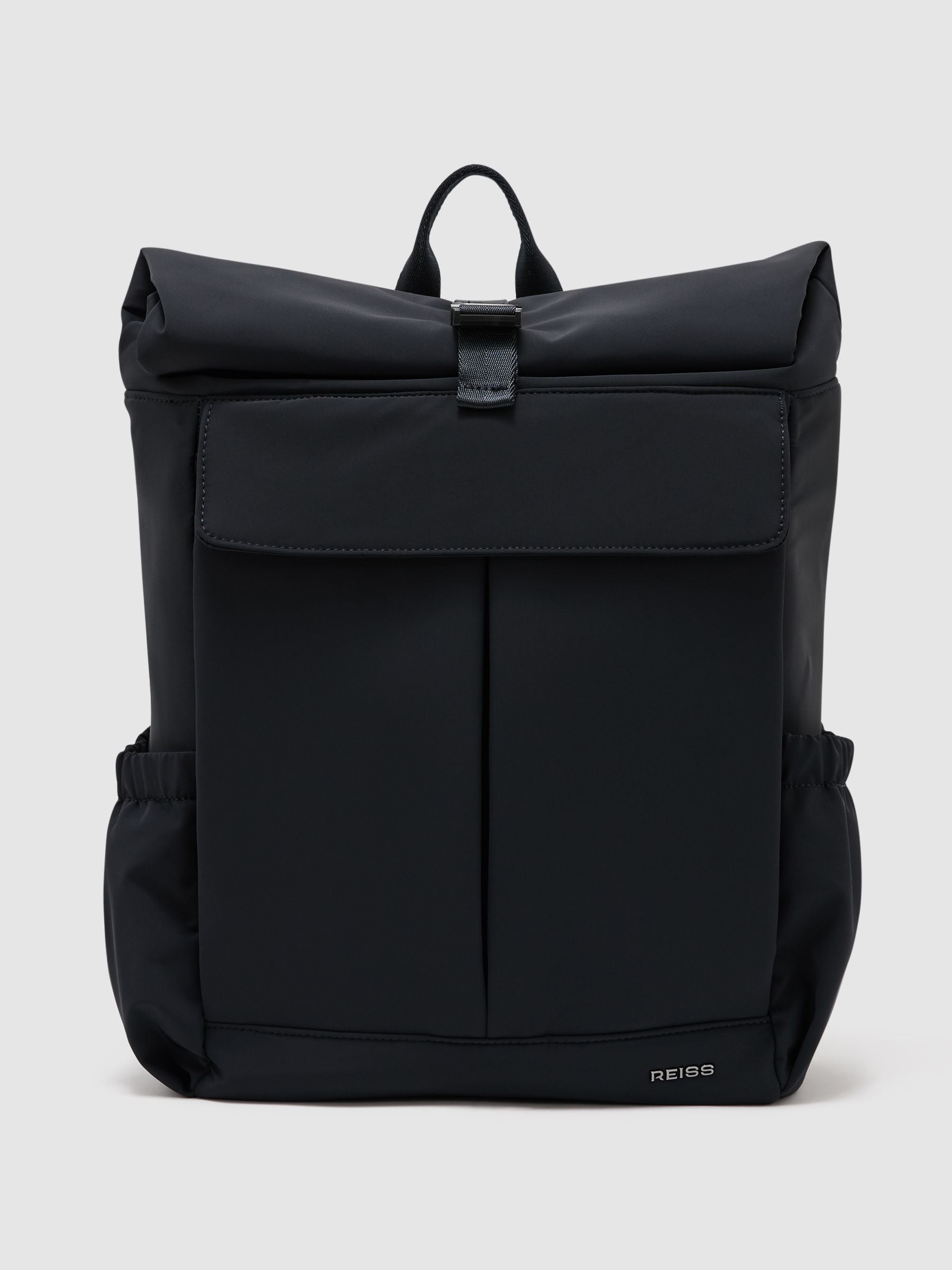 Reiss Navy Pascal Technical Roll-Top Backpack image 1