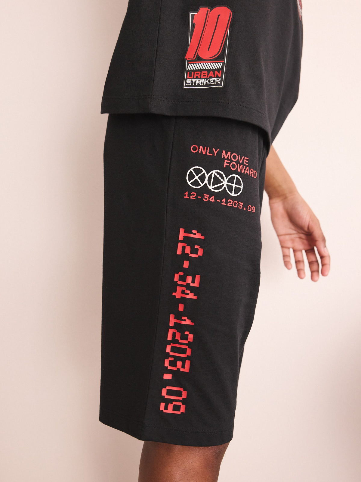 Red/Black Football Short Pyjamas 2 Pack (4-14yrs) - image 4
