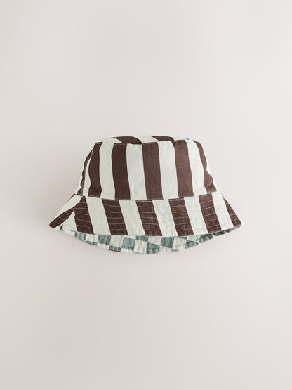 Grey/White Reversible Bucket Hat (3mths-16yrs) image 2