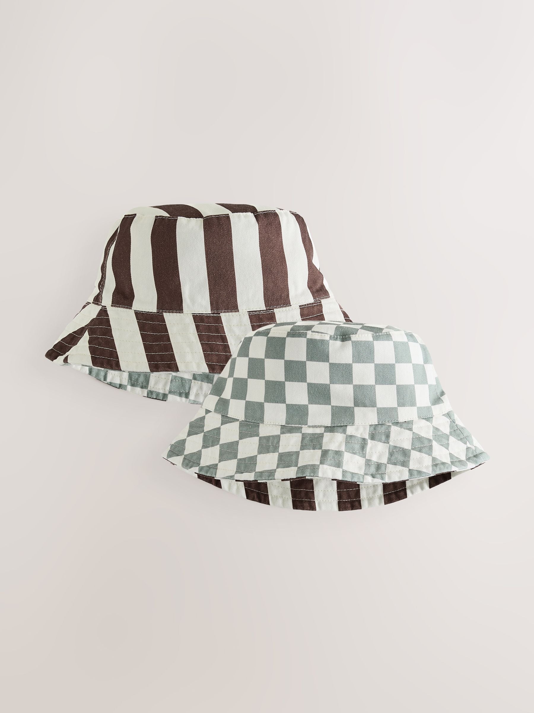 Grey/White Reversible Bucket Hat (3mths-16yrs) image 1