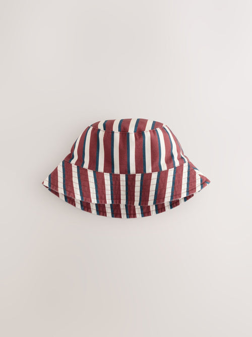 Brown/Cream Stripe Bucket Hat (3mths-13yrs) image 1