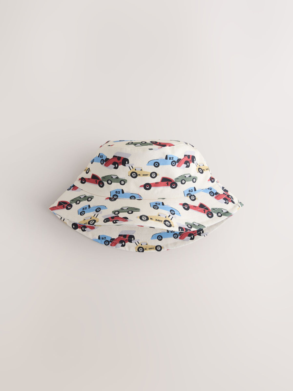 Cream/Blue Bucket Hats 2 Pack (3mths-13yrs) image 2