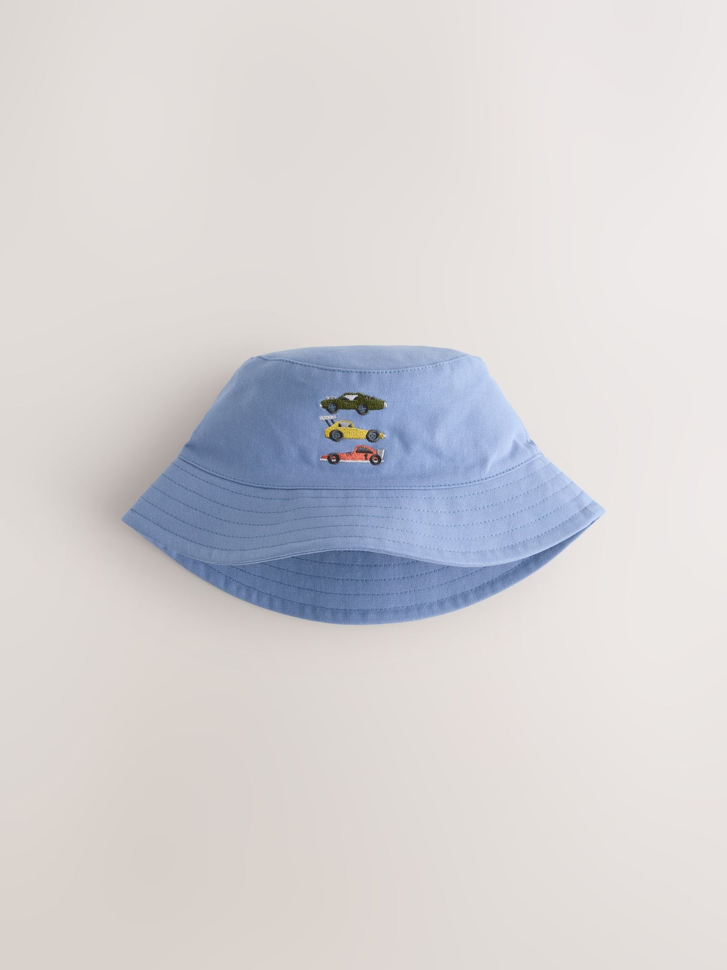 Cream/Blue Bucket Hats 2 Pack (3mths-13yrs) image 3