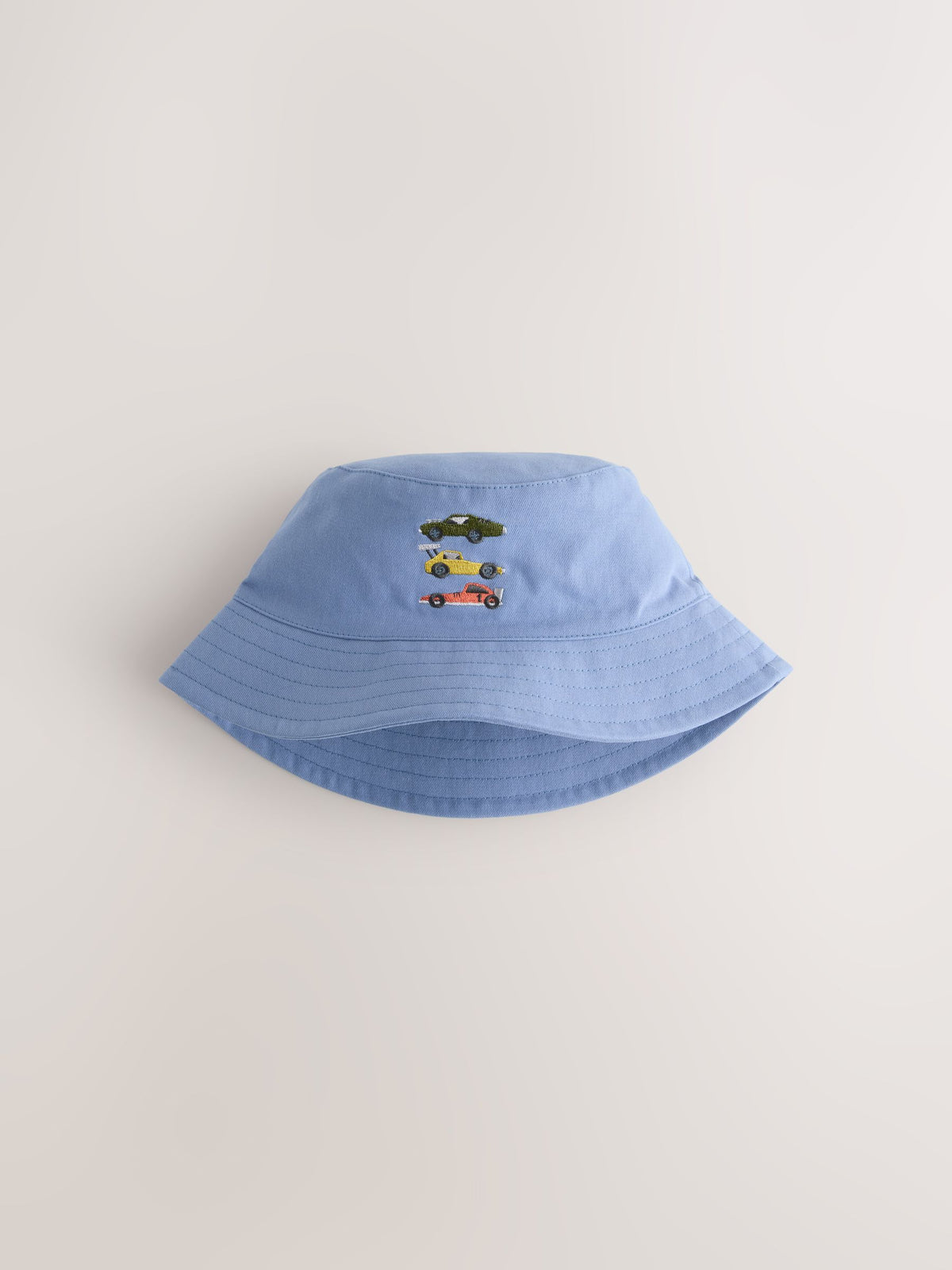 Cream/Blue Bucket Hats 2 Pack (3mths-13yrs) image 3