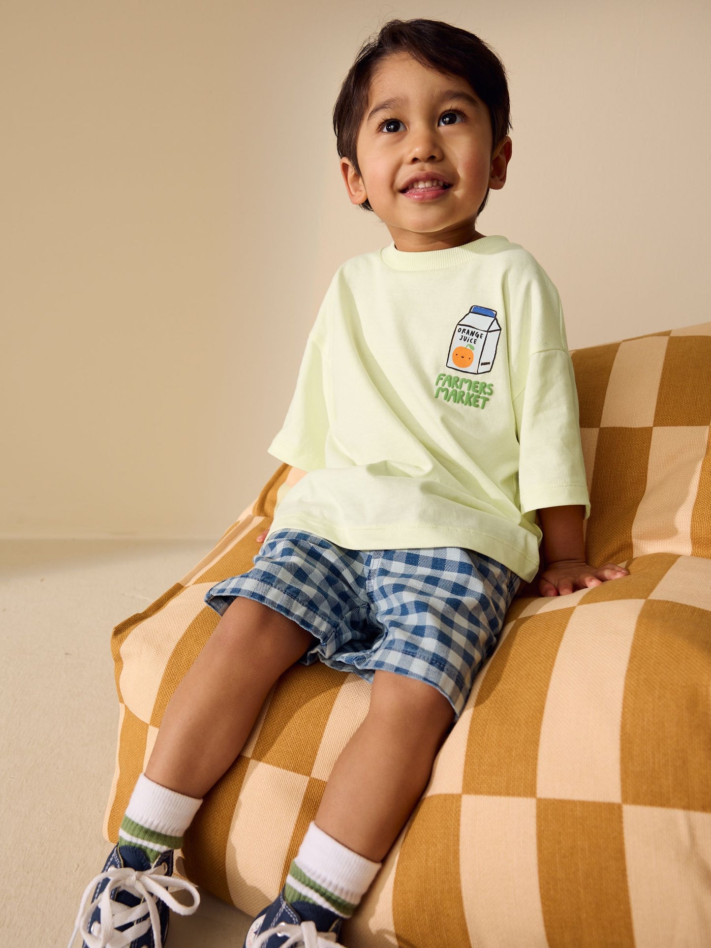 Light Yellow Farmers Market Oversized Short Sleeve Back Print T-Shirt (3mths-7yrs) image 4