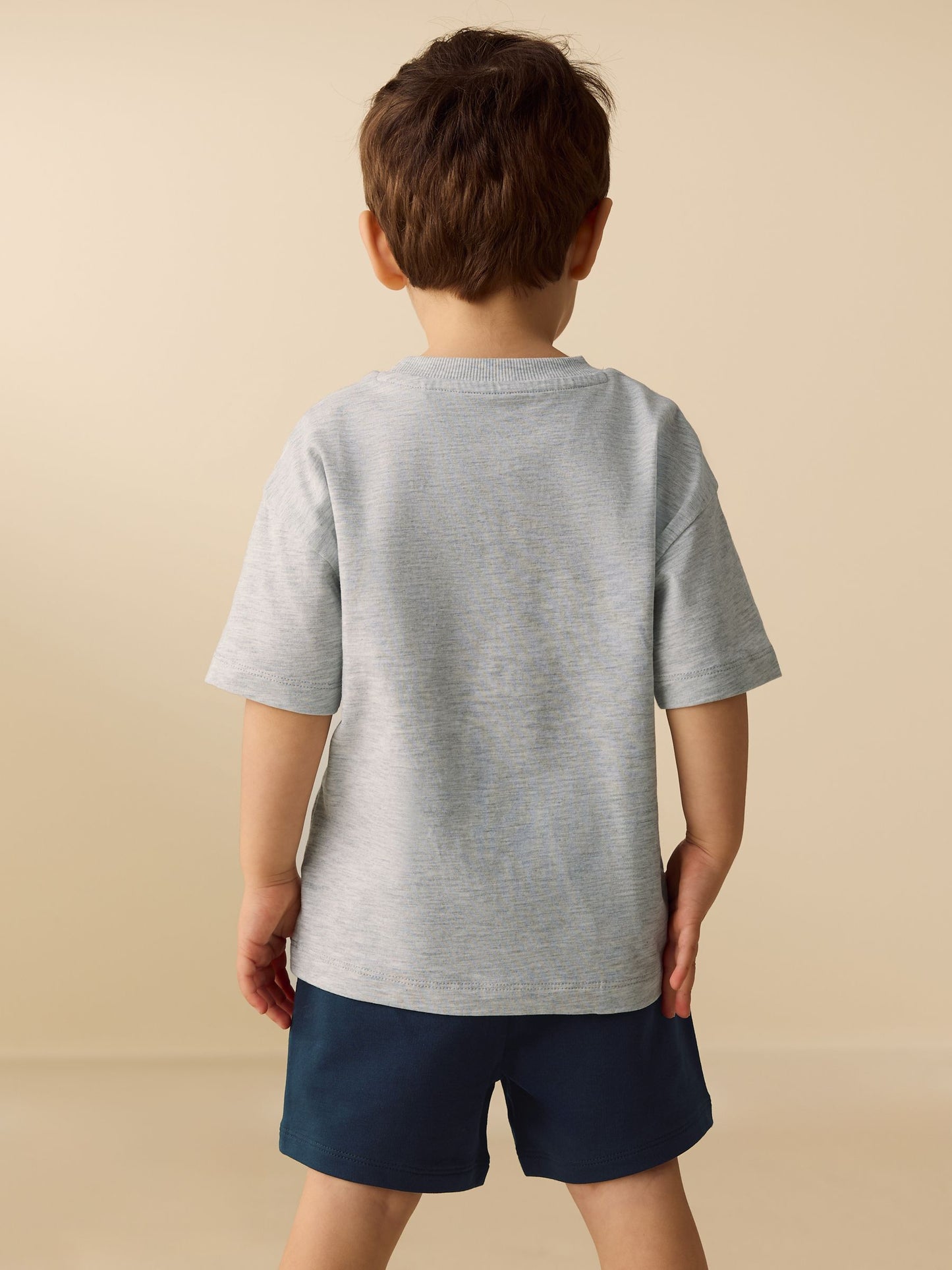 Grey Marl Digger Short Sleeve T-Shirt and Shorts Set (3mths-7yrs) image 3