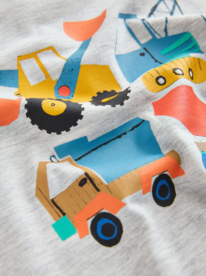 Grey Marl Digger Short Sleeve T-Shirt and Shorts Set (3mths-7yrs) image 8