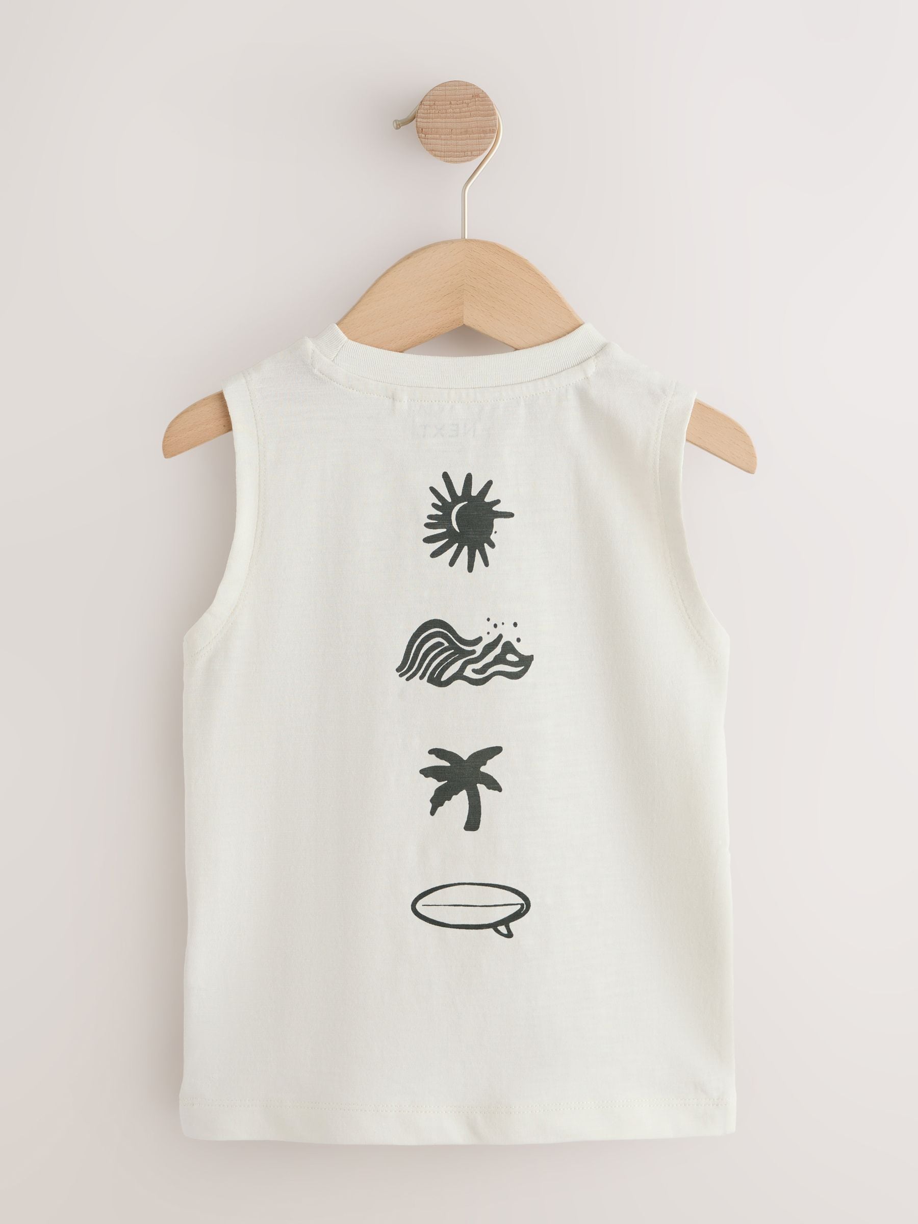 Black Palm Trees Graphic Vests 3 Pack (3mths-7yrs) image 3