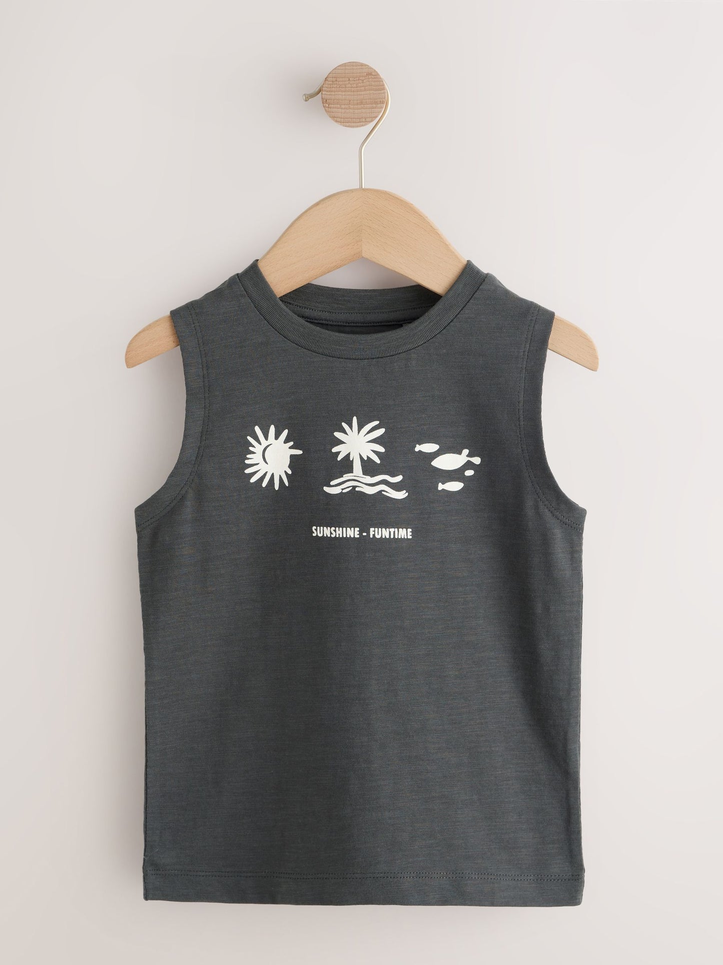 Black Palm Trees Graphic Vests 3 Pack (3mths-7yrs) image 5