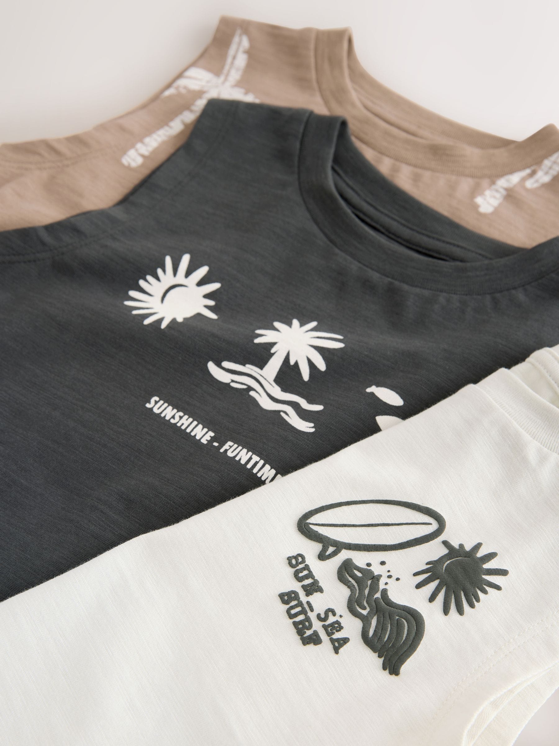 Black Palm Trees Graphic Vests 3 Pack (3mths-7yrs) image 7