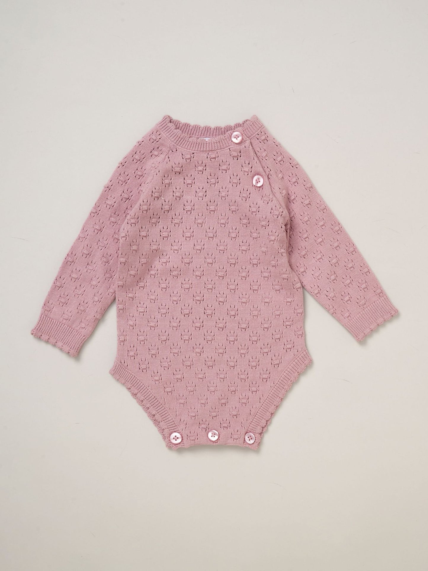 Rock-A-Bye Baby Boutique Pink Baby Knit Bodysuits Leggings And Hats Set 3-Piece image 3