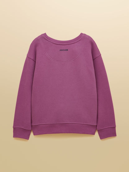 Joules Kids' Purple Dino Crew Neck Sweatshirt - image 2