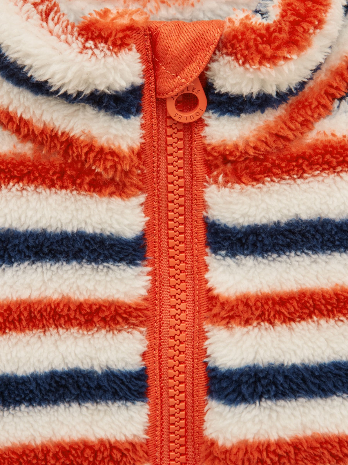 Joules Blue/Orange Boys' Stripe Quarter Zip Fleece - image 3
