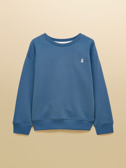 Joules Blue Brushback Crew Sweatshirt - image 1