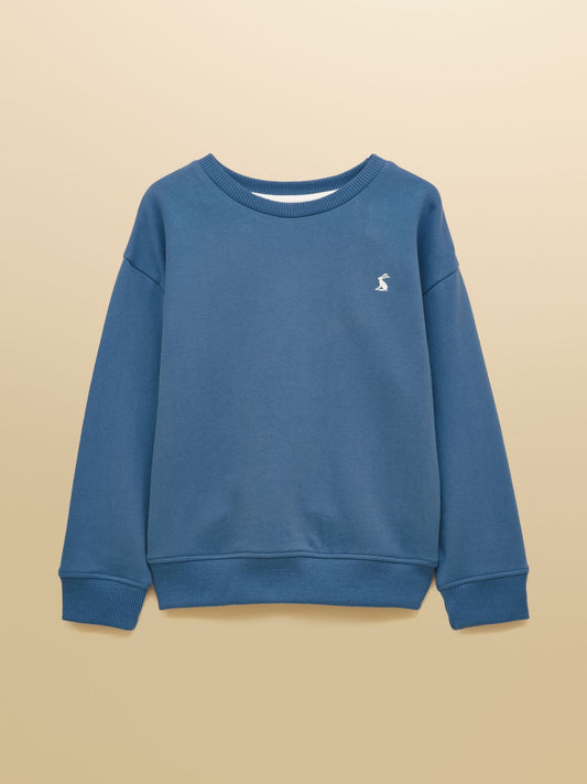 Joules Blue Brushback Crew Sweatshirt - image 1