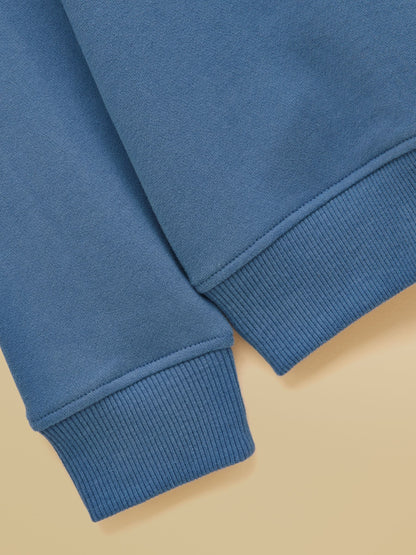 Joules Blue Brushback Crew Sweatshirt - image 4