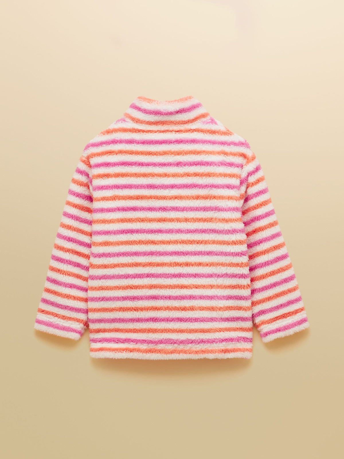 Joules Pink Girls' Stripe Quarter Zip Fleece - image 2
