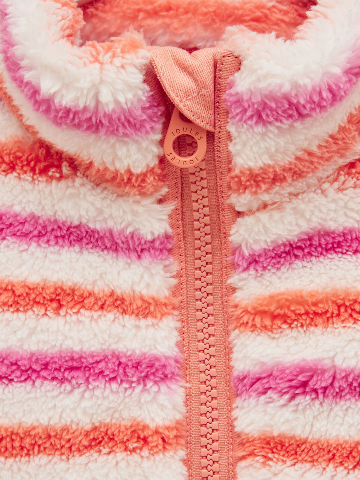 Joules Pink Girls' Stripe Quarter Zip Fleece - image 4